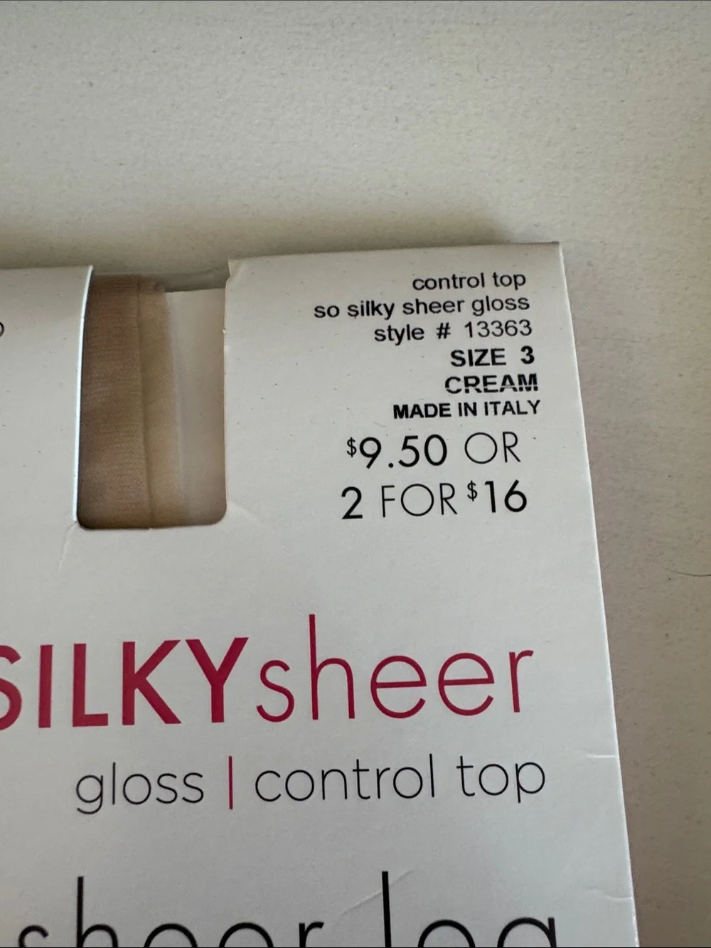 New Lot of 3 Hue size 3 control top pantyhose